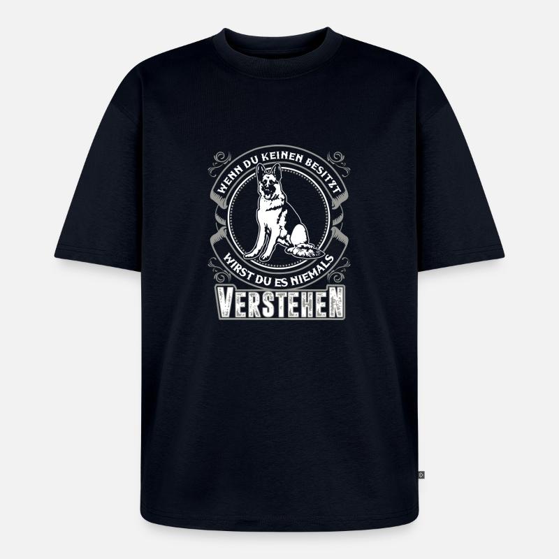 Deutscher Schäferhund - Unisex Premium Oversized Bio T-Shirt - Navy