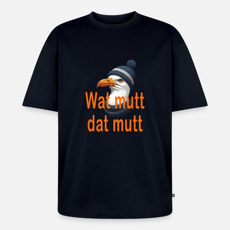Wat mutt dat mutt - Unisex Premium Oversized Bio T-Shirt - Navy