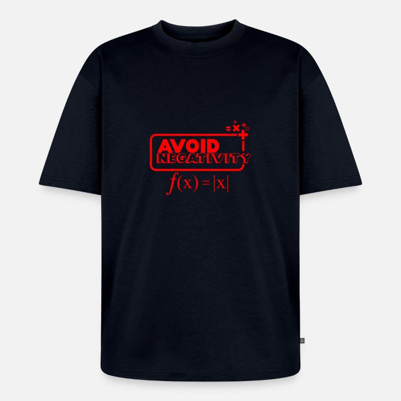 Avoid negativity - rot - Unisex Premium Oversized Bio T-Shirt - Navy