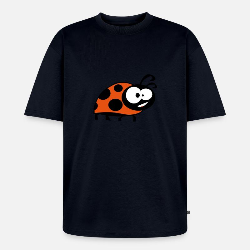 ladybug der Marienkäfer - Unisex Premium Oversized Bio T-Shirt - Navy