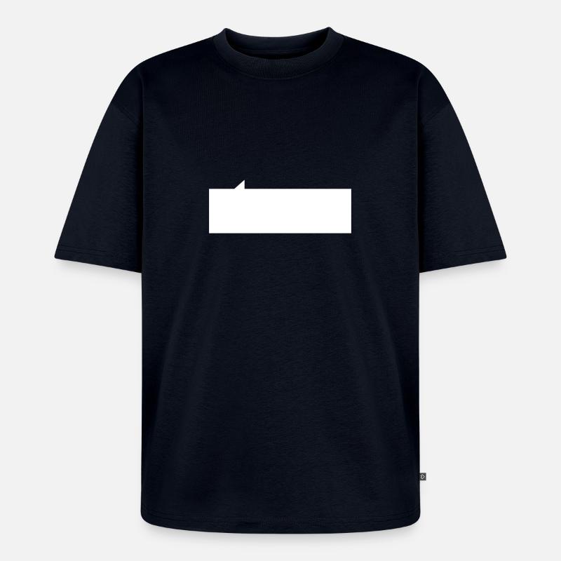 Speech bubble rectangle - Unisex Premium Oversized Organic T-Shirt - navy
