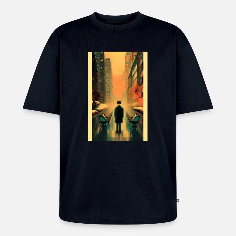 Straßen 3 - Unisex Premium Oversized Bio T-Shirt - Navy