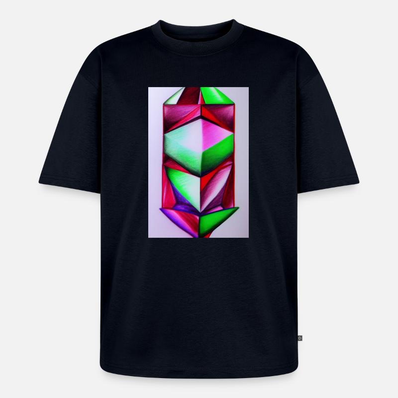 Edelstein Muster - Unisex Premium Oversized Bio T-Shirt - Navy