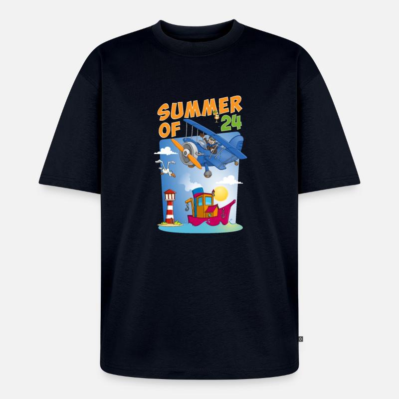 Der bunte Sommer 2024 - Unisex Premium Oversized Bio T-Shirt - Navy
