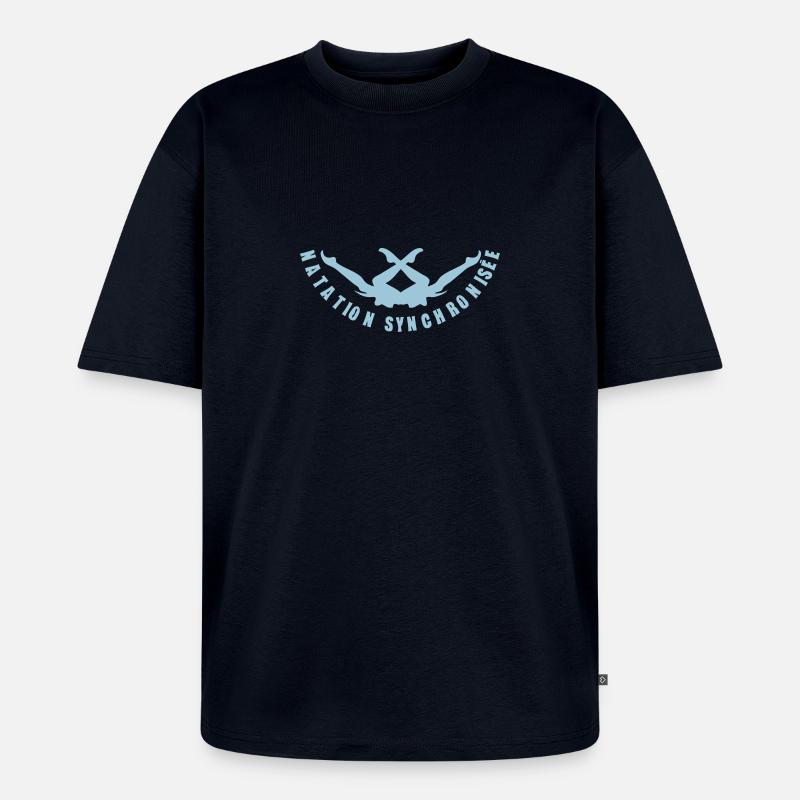synchronisee2 schwimmen synchron schwimmen - Unisex Premium Oversized Bio T-Shirt - Navy