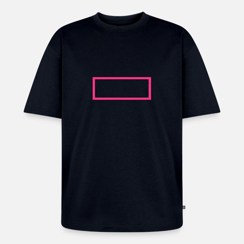 Rectangle Überblick - Unisex Premium Oversized Bio T-Shirt - Navy