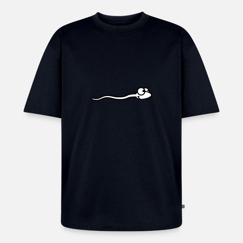 comic_sperm_2c - Unisex Premium Oversized Bio T-Shirt - Navy