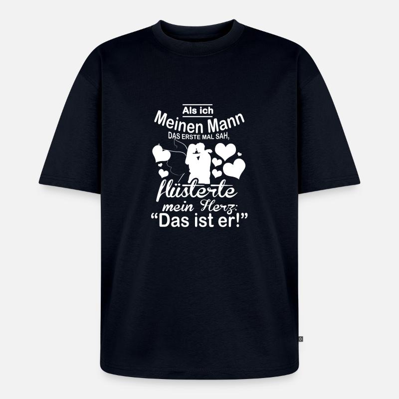 Ich liebe meinen Mann - Ehemann - Unisex Premium Oversized Bio T-Shirt - Navy
