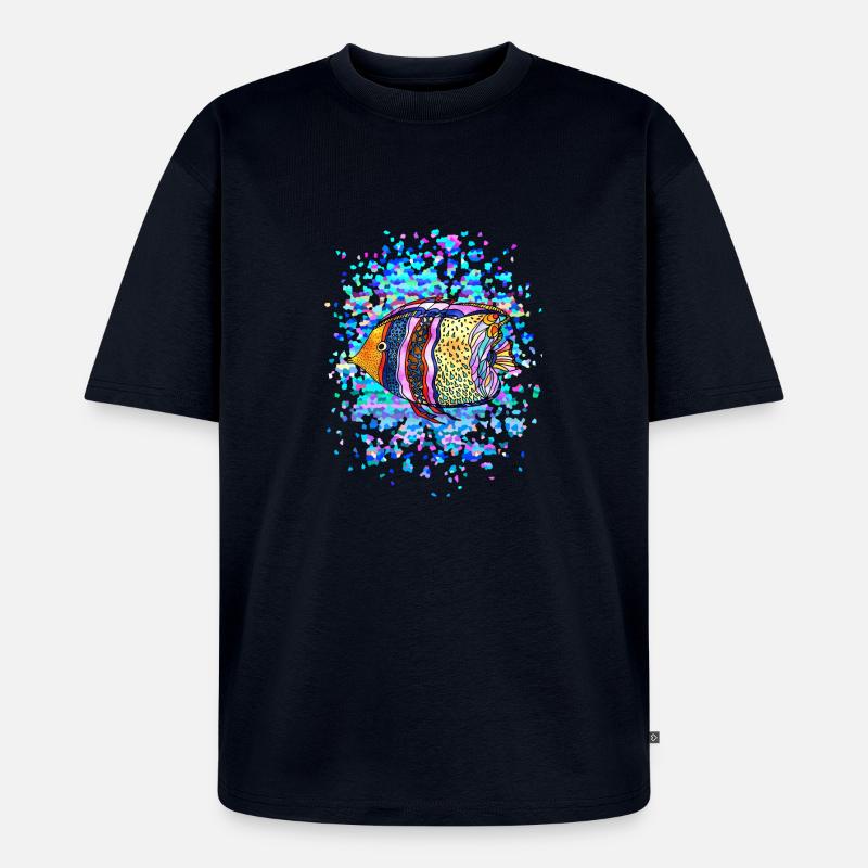 Fisch - Unisex Premium Oversized Bio T-Shirt - Navy