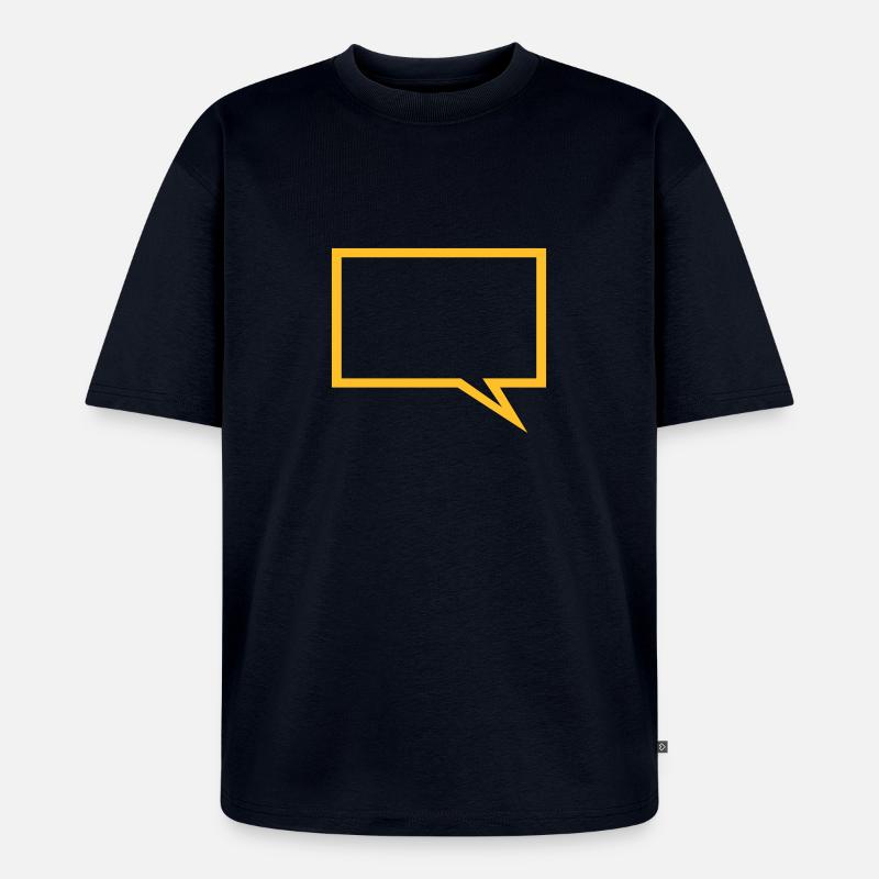 Sprechblase – Text - Unisex Premium Oversized Bio T-Shirt - Navy