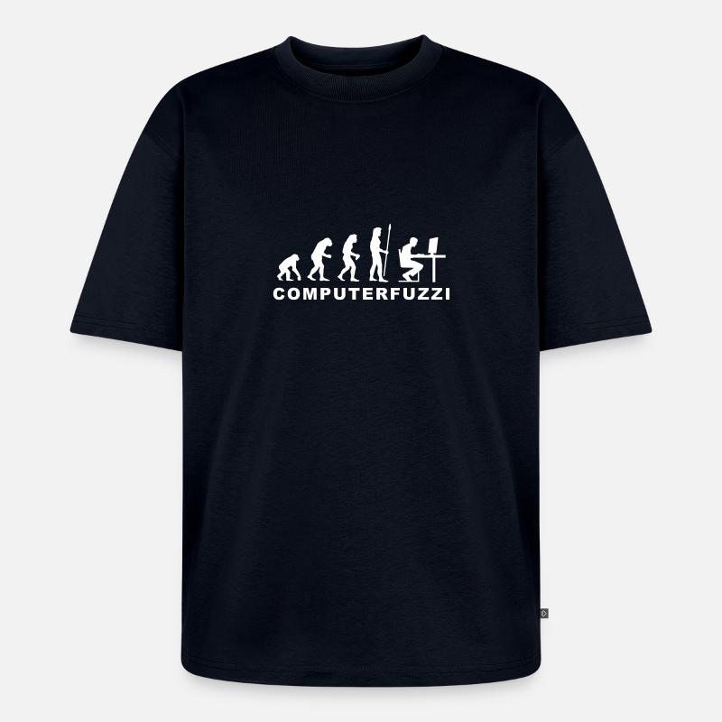 evolution_computerfuzzi - T-shirt Premium bio oversize Unisexe - bleu marine