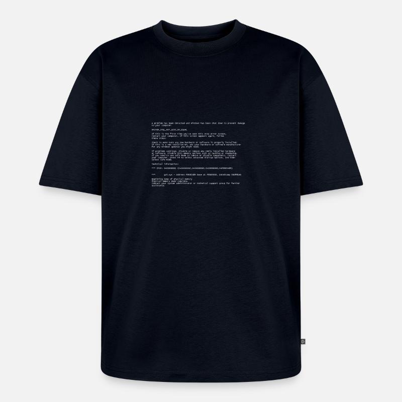 Blue Screen - Unisex Premium Oversized Bio T-Shirt - Navy