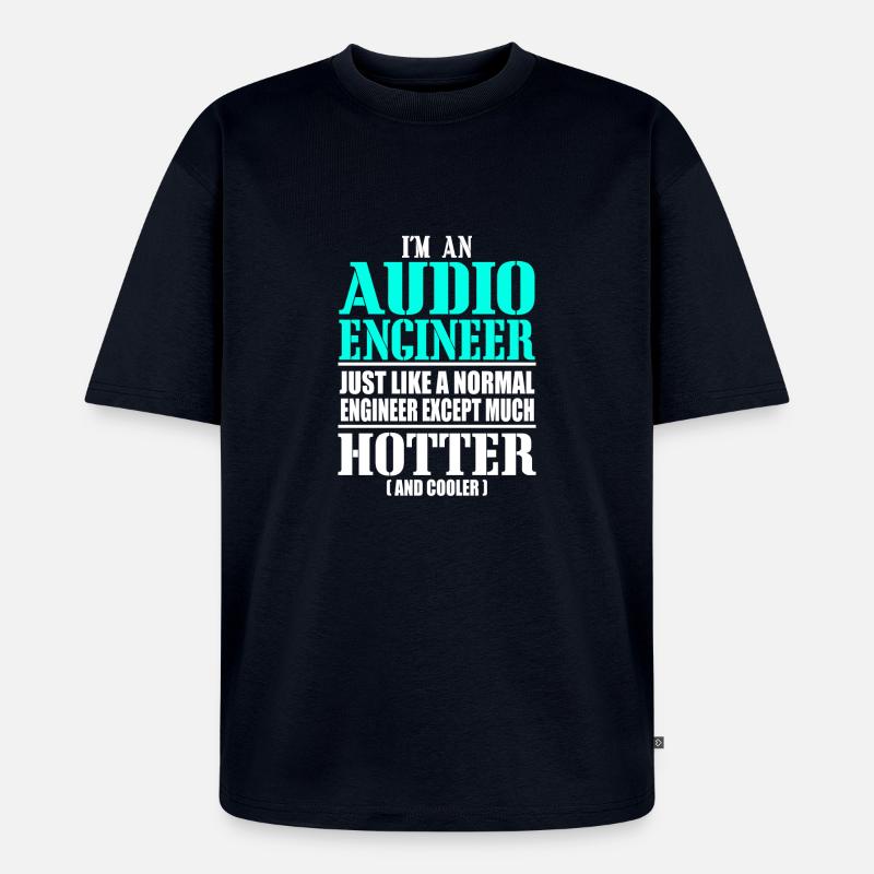 Tontechniker, Techniker - Unisex Premium Oversized Bio T-Shirt - Navy