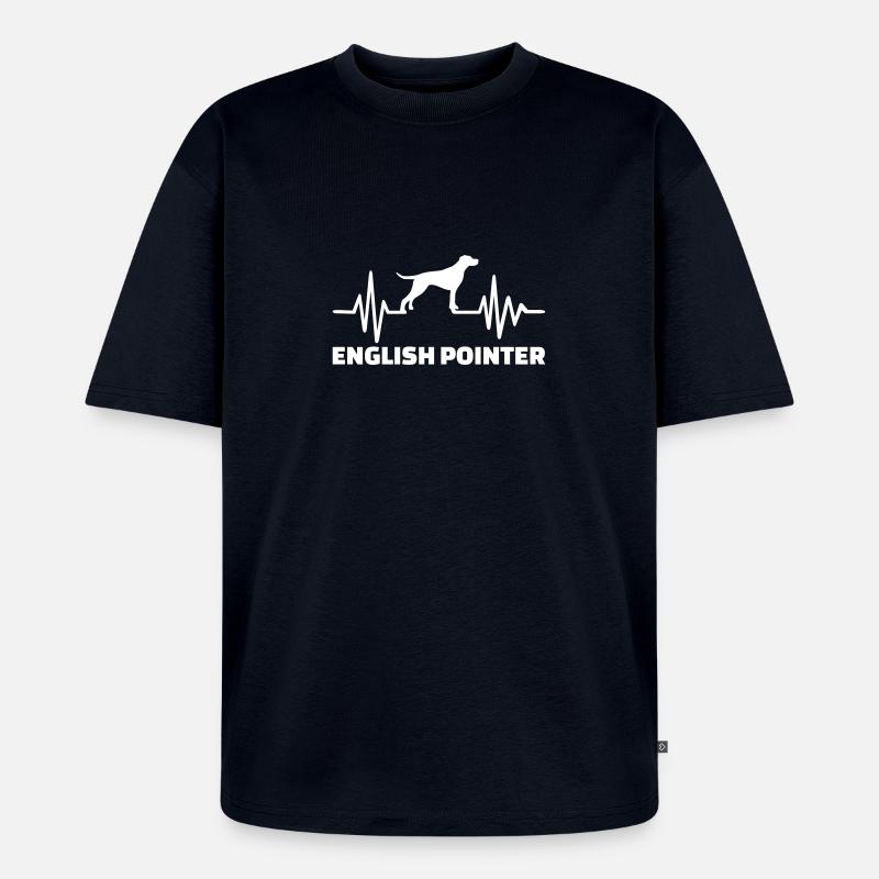 English Pointer - Unisex Premium Oversized Bio T-Shirt - Navy