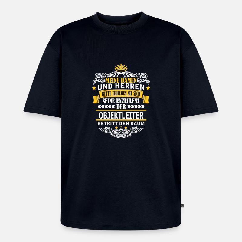 OBJEKTLEITER - Unisex Premium Oversized Bio T-Shirt - Navy