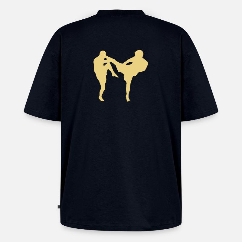 Muay Thai - Unisex Premium Oversized Bio T-Shirt - Navy
