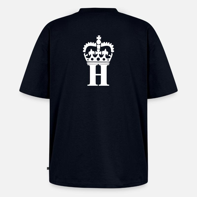 Buchstabe H - Unisex Premium Oversized Bio T-Shirt - Navy