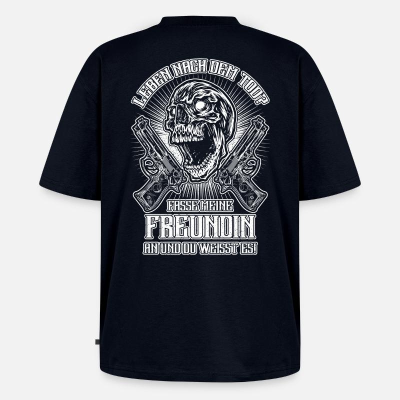 SKULL FREUNDIN - Unisex Premium Oversized Bio T-Shirt - Navy