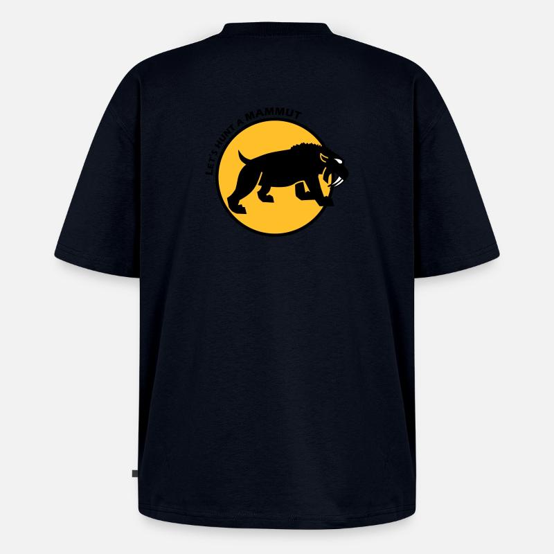 Säbelzahntiger - Unisex Premium Oversized Bio T-Shirt - Navy