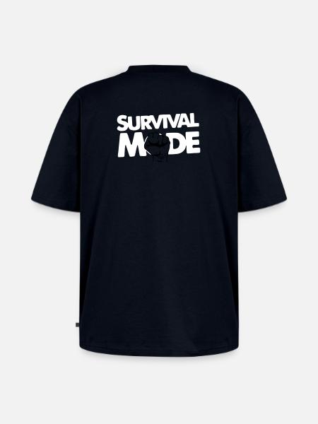Survival Mode - Unisex Premium Oversized Organic T-Shirt - navy