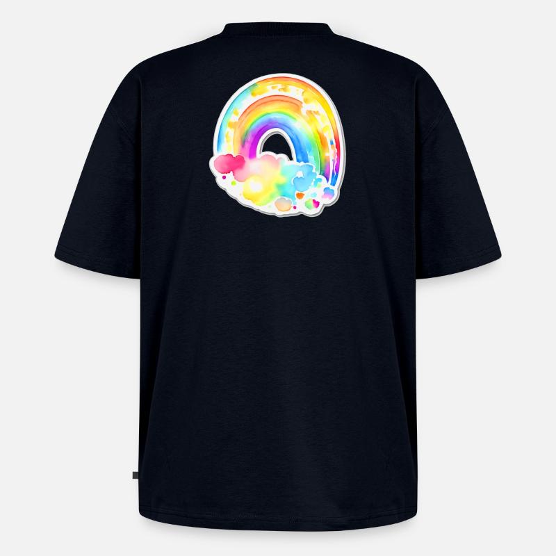 Regenbogen - Unisex Premium Oversized Bio T-Shirt - Navy