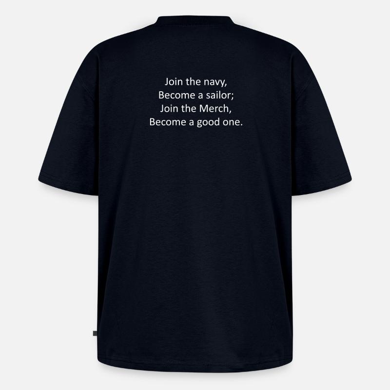 Merchant Navy Tee - Unisex Premium Oversized Bio T-Shirt - Navy