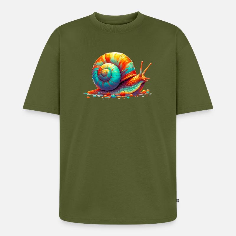Schnecke - Unisex Premium Oversized Bio T-Shirt - Khaki