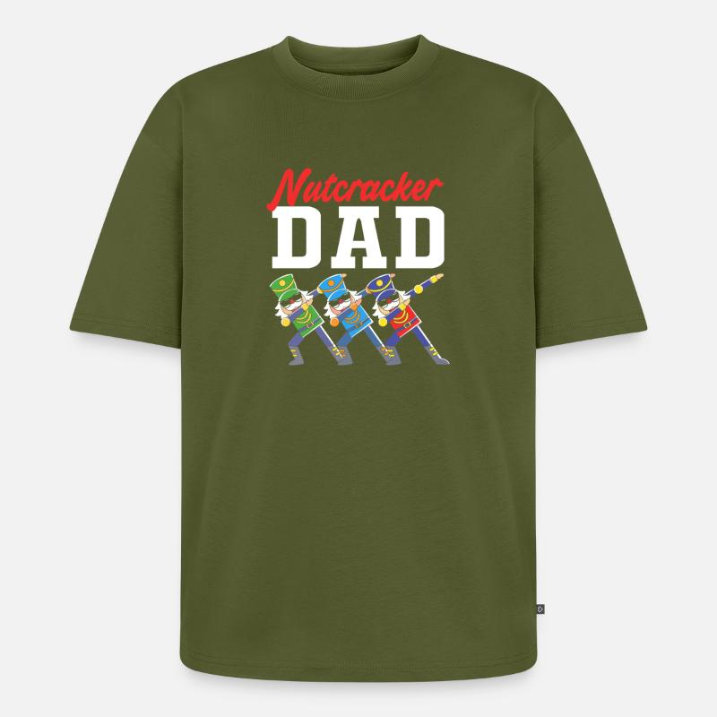 Weihnachten Nussknacker Vater Papa - Unisex Premium Oversized Bio T-Shirt - Khaki