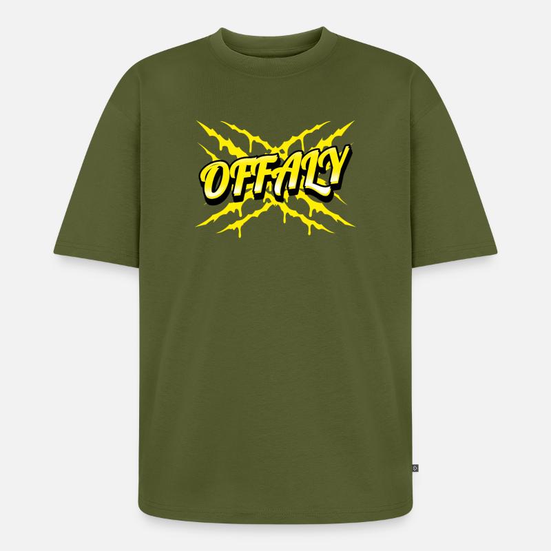 Grafschaft Offaly, Irland - Unisex Premium Oversized Bio T-Shirt - Khaki