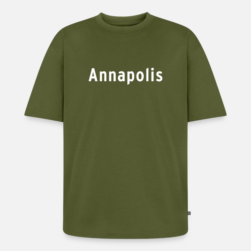 Annapolis - Unisex Premium Oversized Bio T-Shirt - Khaki