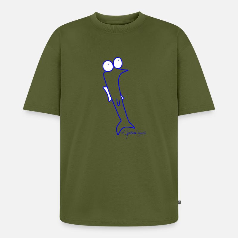 Plötzfisch - Piscis Rutilus - Unisex Premium Oversized Bio T-Shirt - Khaki