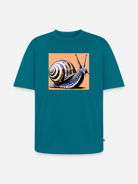 Schnecke - Unisex Premium Oversized Bio T-Shirt - Petrol