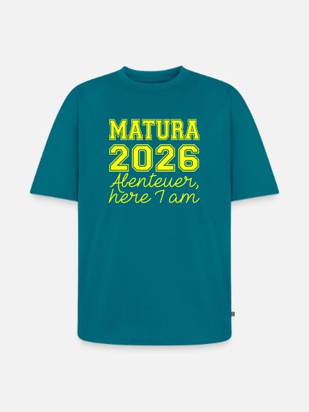 Matura 2026 Spruch - T-shirt Premium bio oversize Unisexe - bleu pétrole