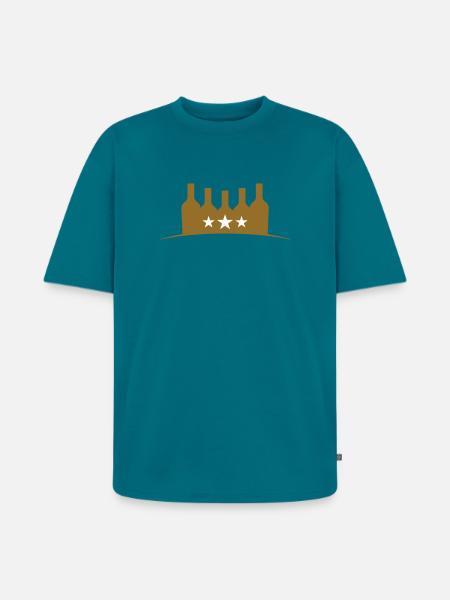 Gold Bottles - Alcohol - Unisex Premium Oversized Organic T-Shirt - petrol