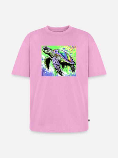 turtle - Unisex Premium Oversized Organic T-Shirt - washed pink