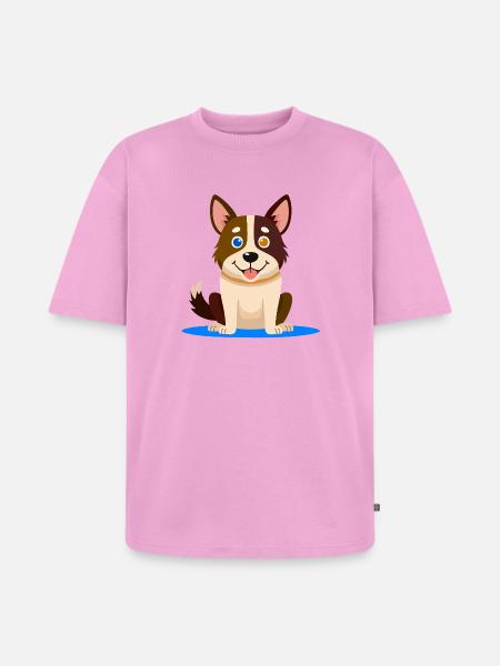 Kleiner bunter Hund (Comic) - Unisex Premium Oversized Bio T-Shirt - Verwaschenes Rosa