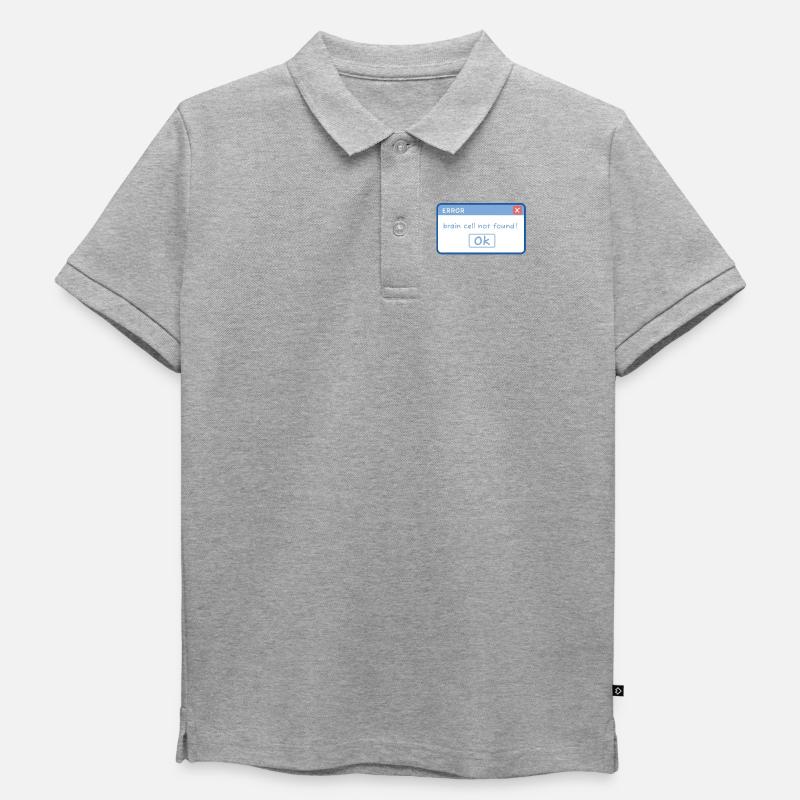 funny E-mail design, meme, idiot, computer humor - Kinder Premium Organic Poloshirt - Grau meliert