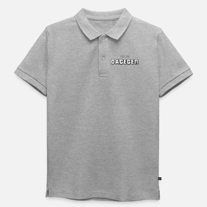 Ich bin dagegen - Universal-Protest - Kinder Premium Organic Poloshirt - Grau meliert