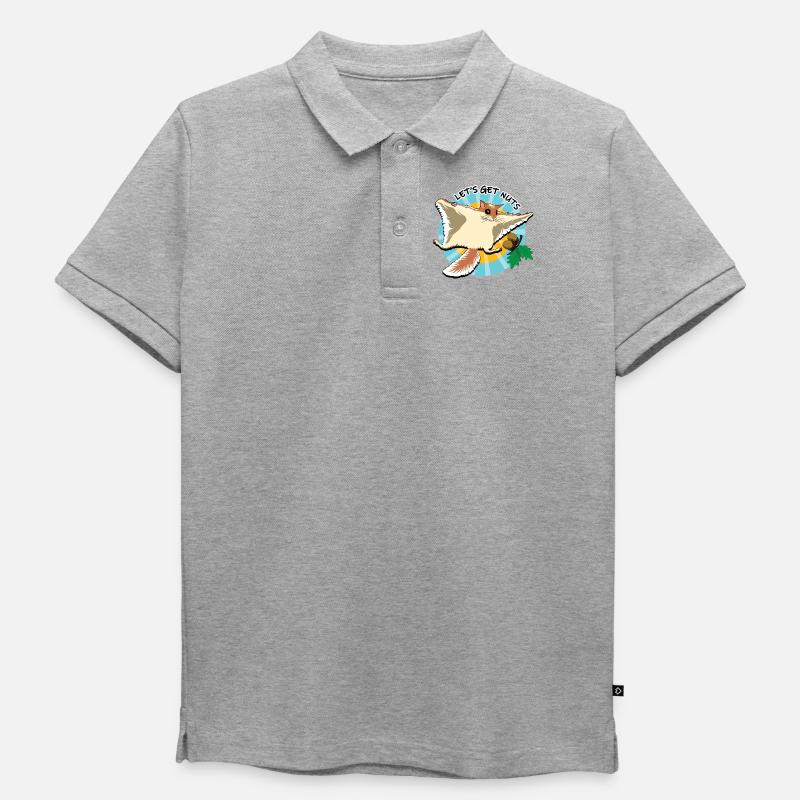 Fliegendes Eichhörnchen - Let es Get Nuts - Kinder Premium Organic Poloshirt - Grau meliert