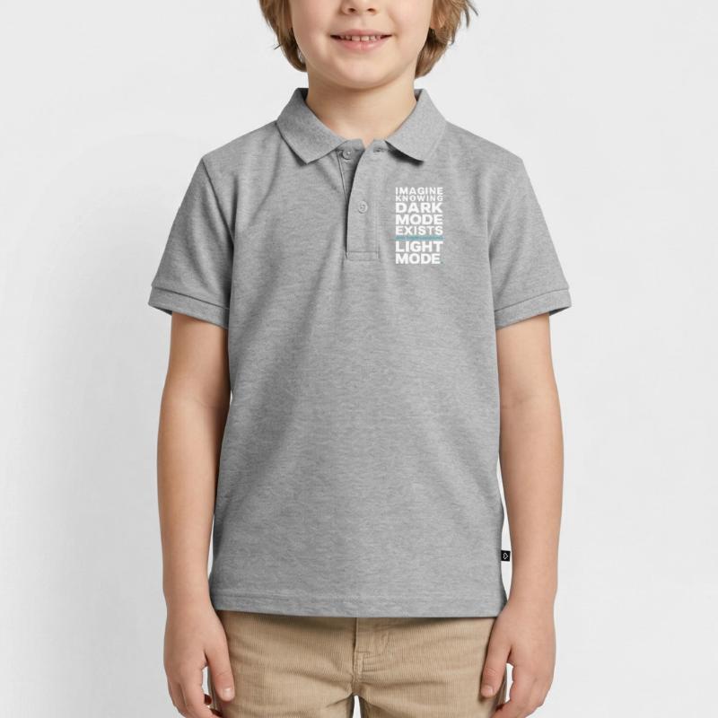 Le mode sombre existe Programmeur IT Nerd Coder Office Polo enfant bio premium