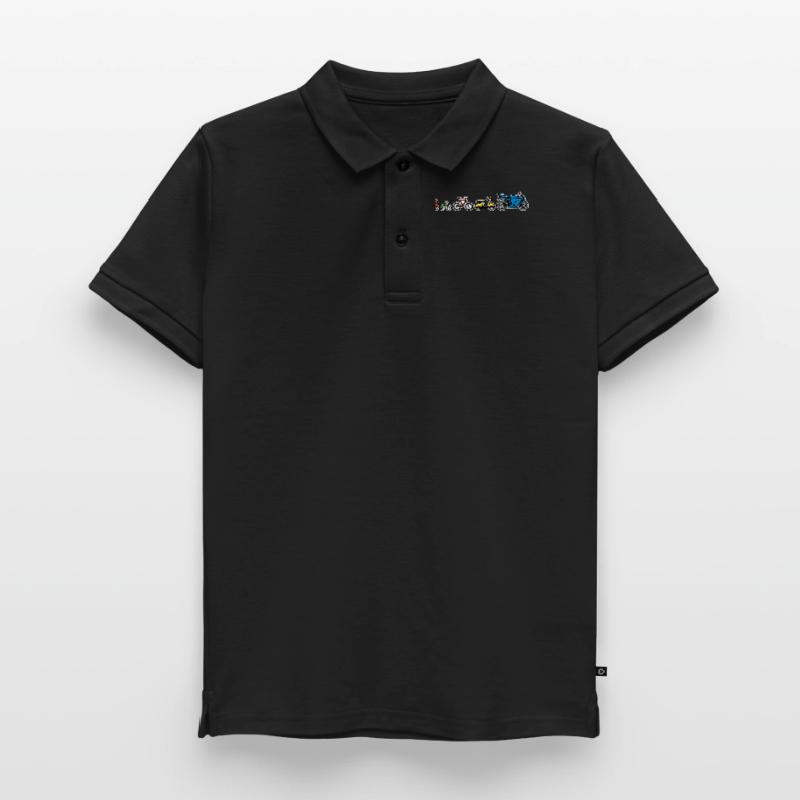 Biker evolution motorcycle development progress Kids’ Premium Organic Poloshirt