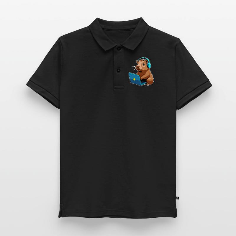 Capybara Programmeur Codeur Ordinateur Polo enfant bio premium