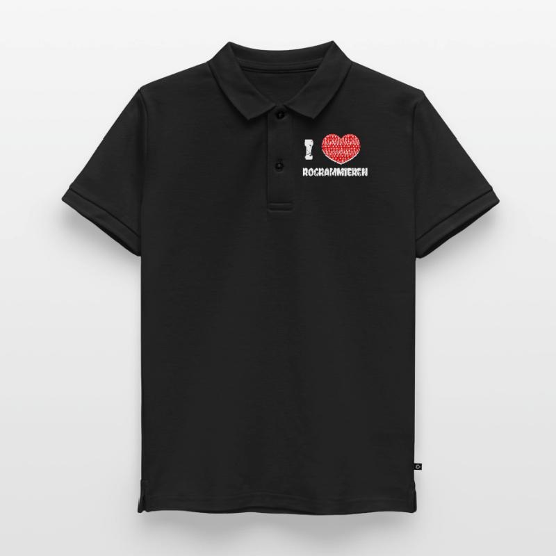 Developer Herz Programmierer Statement Informatik Kinder Premium Organic Poloshirt