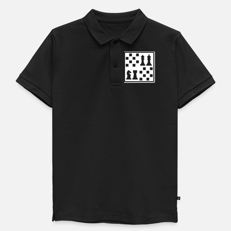Échecs - Polo enfant bio premium - noir