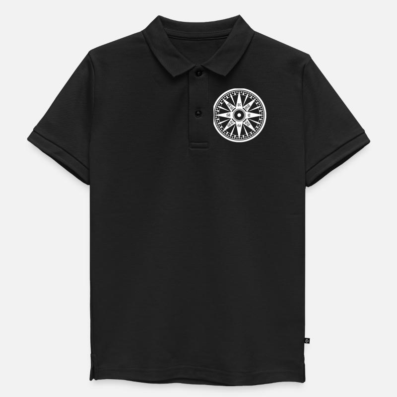 Kompass / Compass – Windrose, Schiffskompass - Kinder Premium Organic Poloshirt - Schwarz
