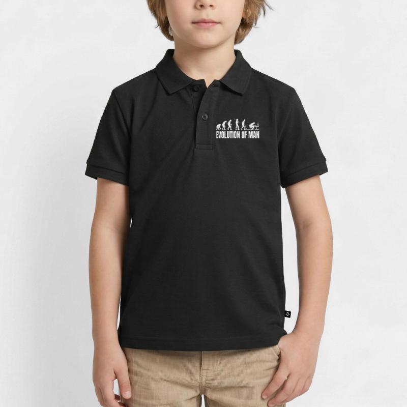 Evolution of Programmierer IT Computer Coder Kinder Premium Organic Poloshirt