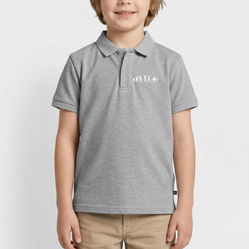 Evolution Programmierer Computerfreak Kinder Premium Organic Poloshirt