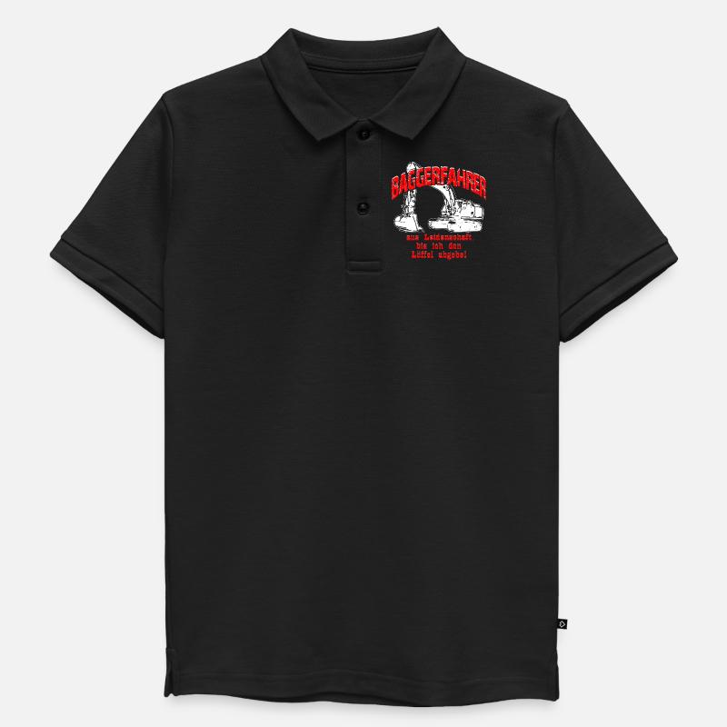 Baggerfahrer Leidenschaft Bagger - Kinder Premium Organic Poloshirt - Schwarz