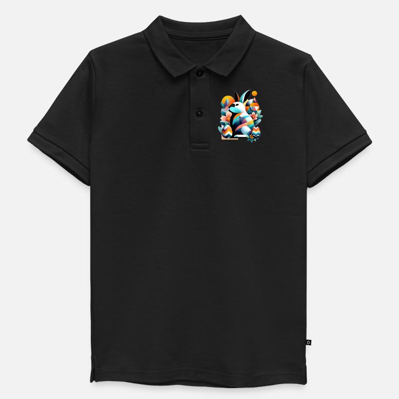 Modern Easter Graphics - Kinder Premium Organic Poloshirt - Schwarz
