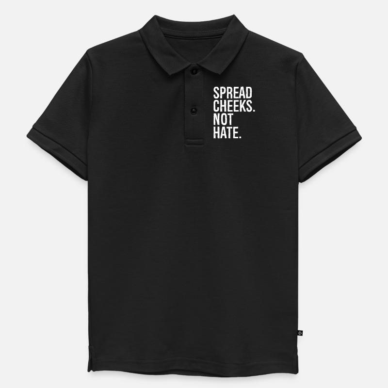 spread cheeks not hate - Kinder Premium Organic Poloshirt - Schwarz